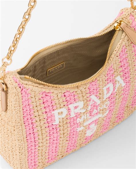 prada borsa rafia rosa|bolsas de prada.